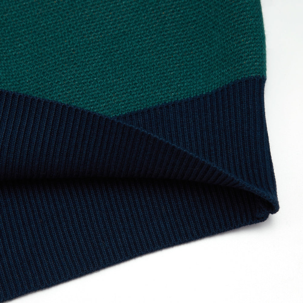 Mascot Knitted Crewneck (Green/Blue)